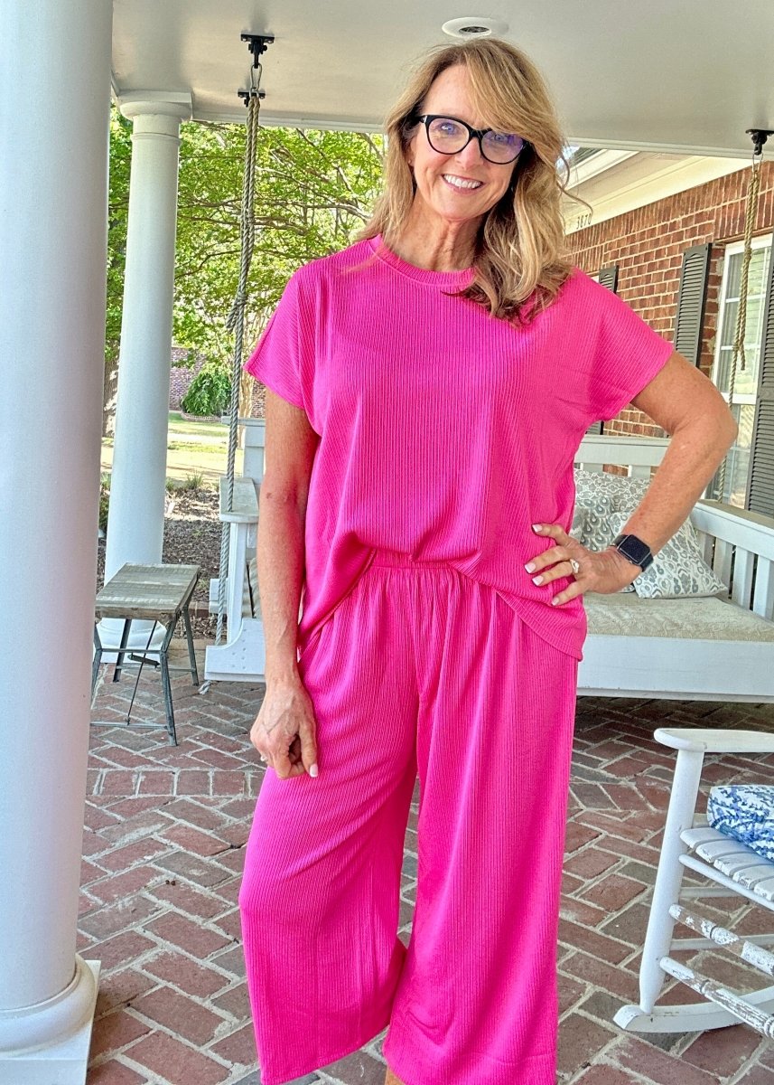 Palm Beach Set - Pink | Dear Scarlett - lounge set - Jimberly's Boutique - Olive Branch - Mississippi