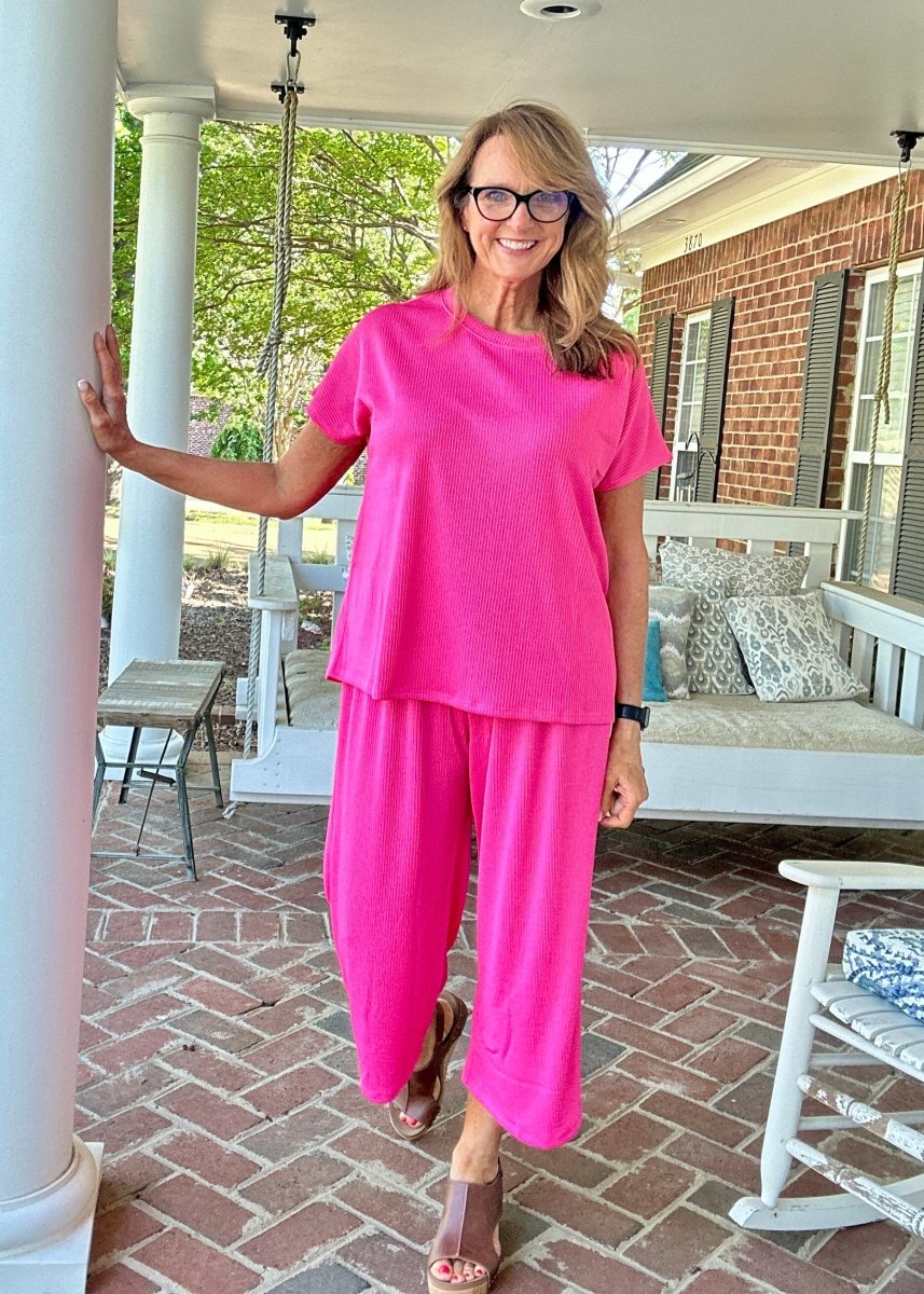 Palm Beach Set - Pink | Dear Scarlett - lounge set - Jimberly's Boutique - Olive Branch - Mississippi