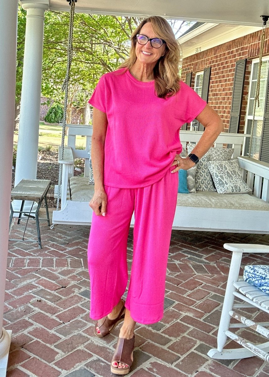 Palm Beach Set - Pink | Dear Scarlett - lounge set - Jimberly's Boutique - Olive Branch - Mississippi