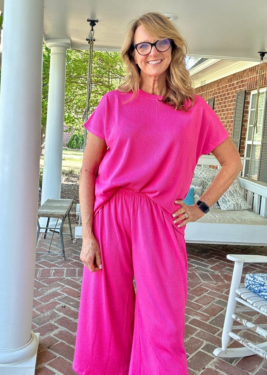 Palm Beach Set - Pink | Dear Scarlett - lounge set - Jimberly's Boutique - Olive Branch - Mississippi