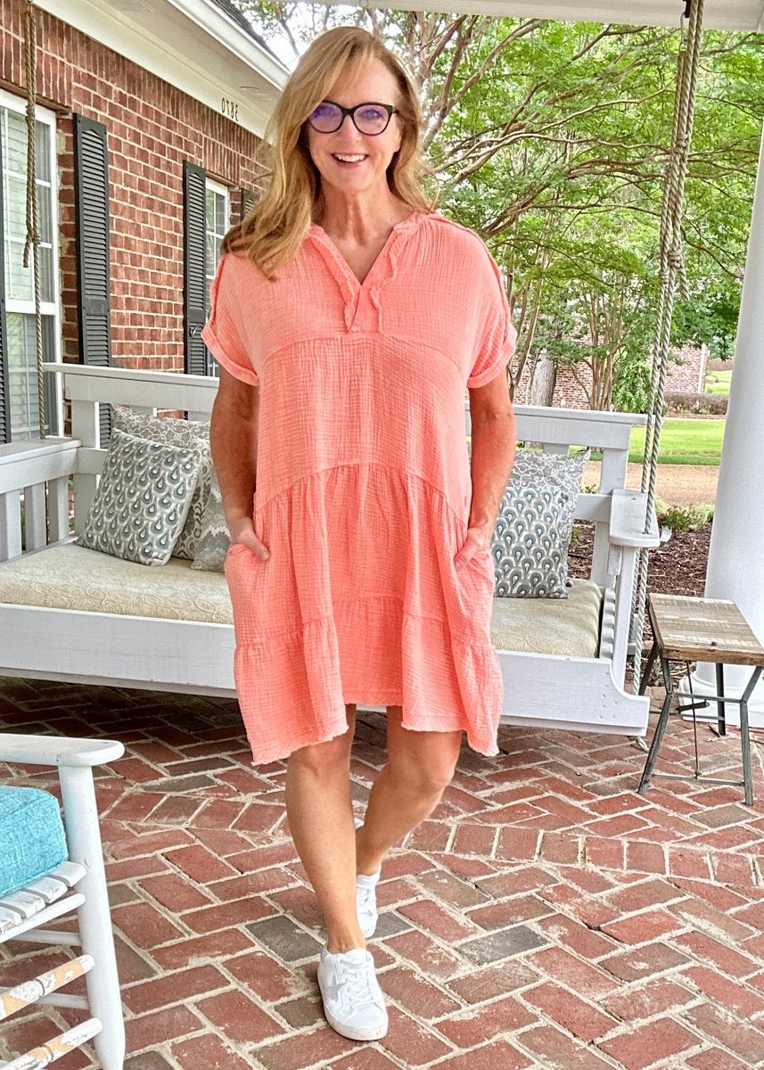 coral dress casual Floor Length Coral Knee Length Bridesmaid Dresses V-Neck Halter Red Midi Casual Summer Dress: Solena Winterberry Red XSmall