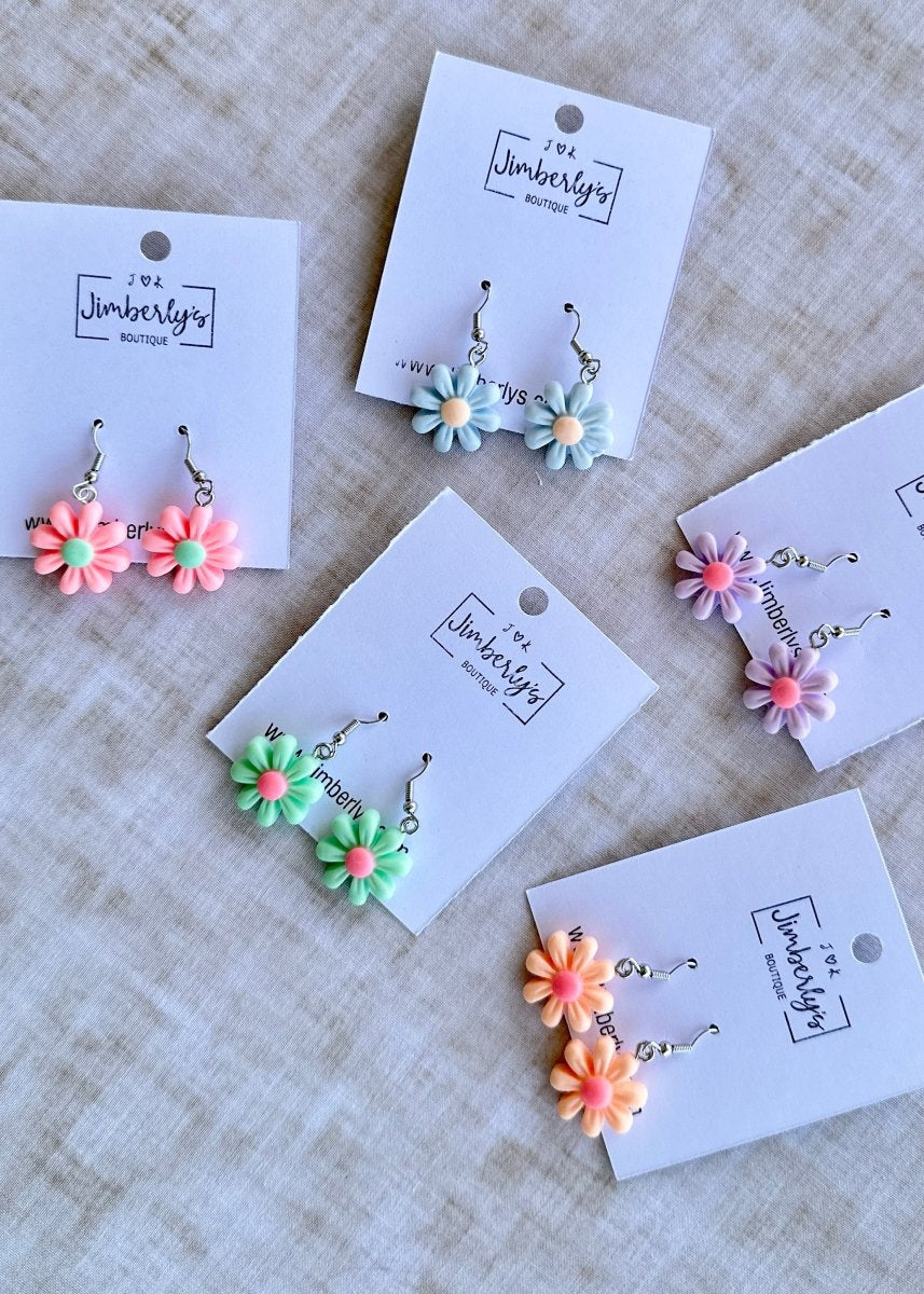 Pastel Flower Dangle Earrings - Earrings - Jimberly's Boutique - Olive Branch - Mississippi