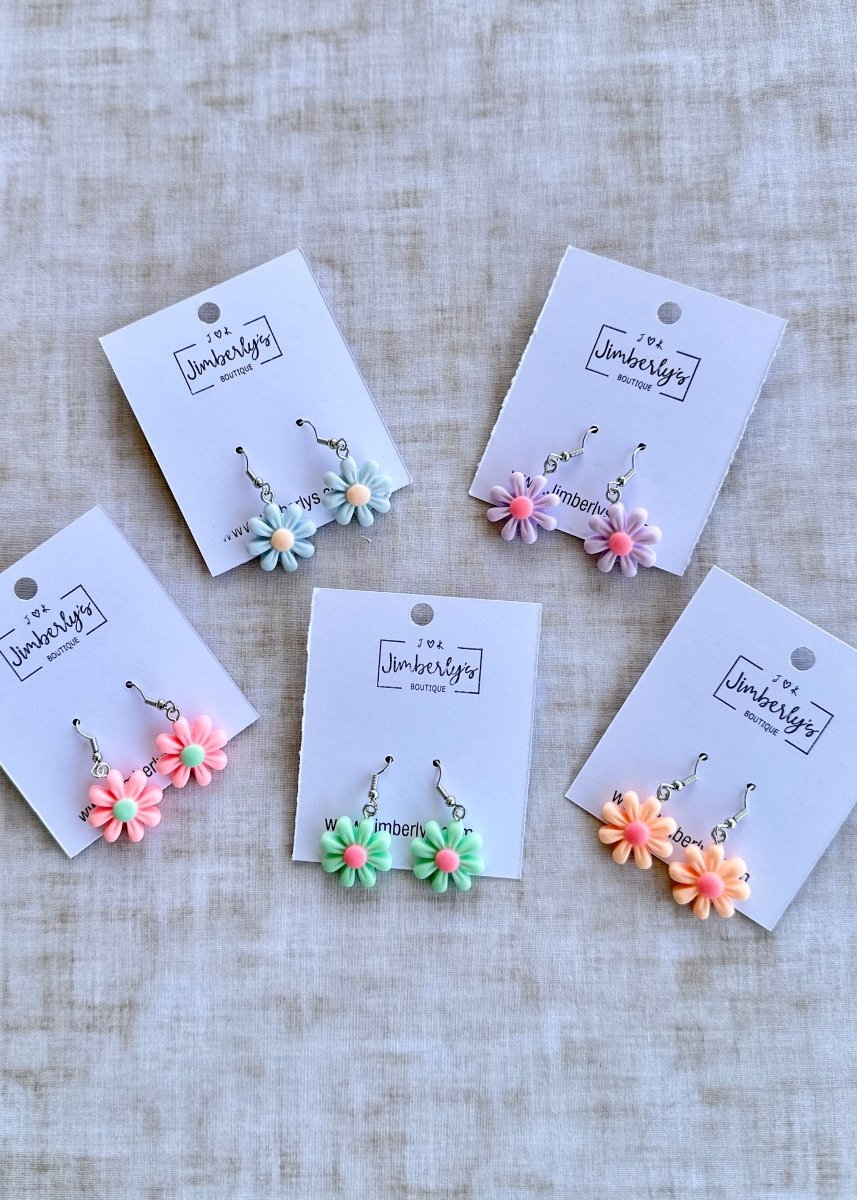 Pastel Flower Dangle Earrings - Earrings - Jimberly's Boutique - Olive Branch - Mississippi