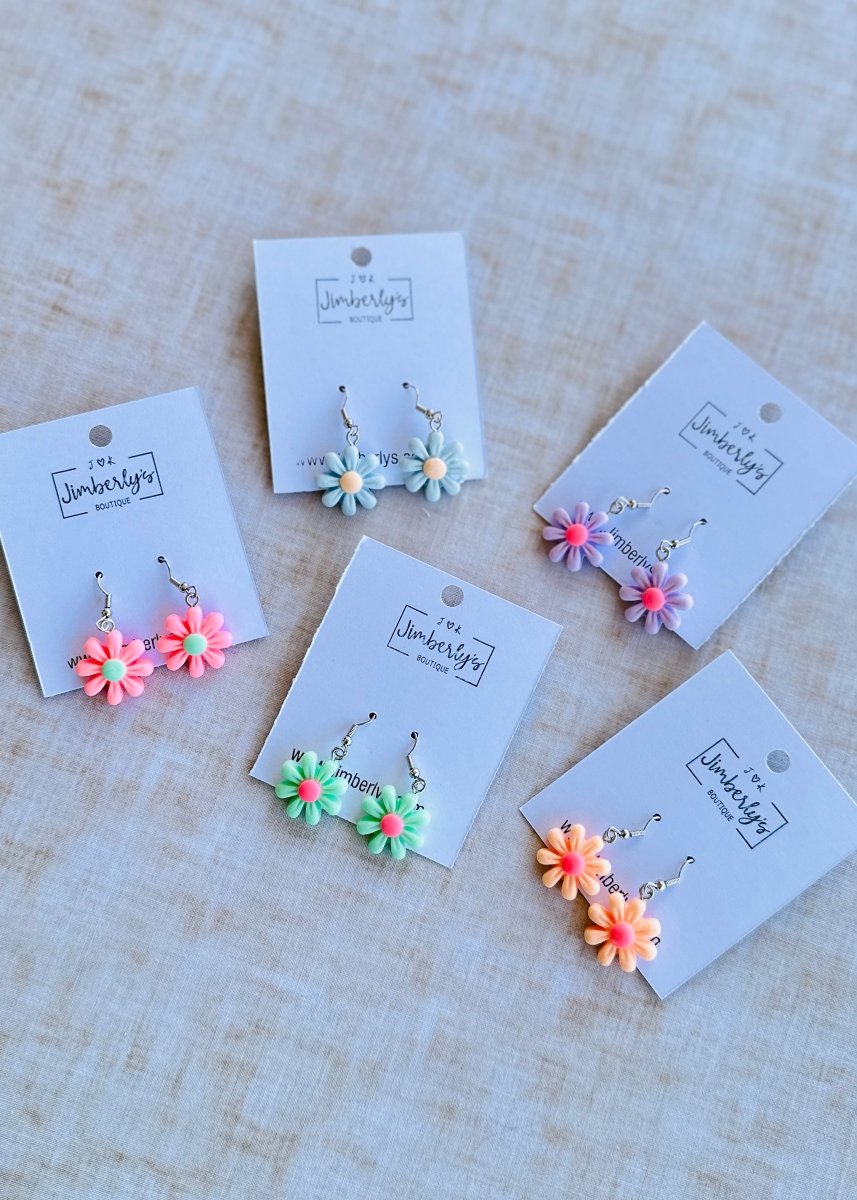 Pastel Flower Dangle Earrings - Earrings - Jimberly's Boutique - Olive Branch - Mississippi