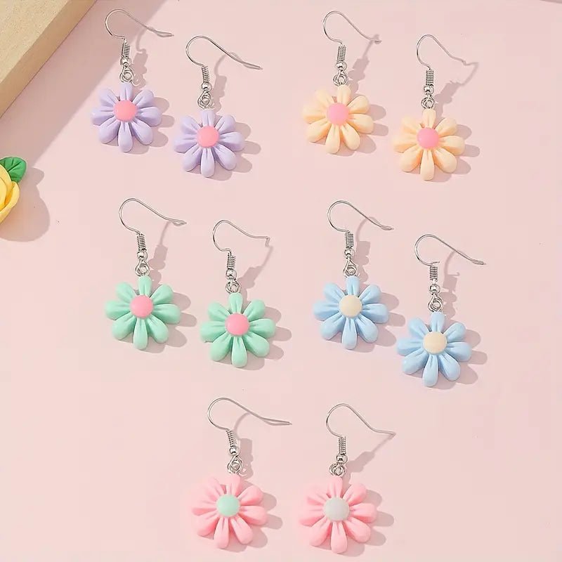 Pastel Flower Dangle Earrings - Earrings - Jimberly's Boutique - Olive Branch - Mississippi