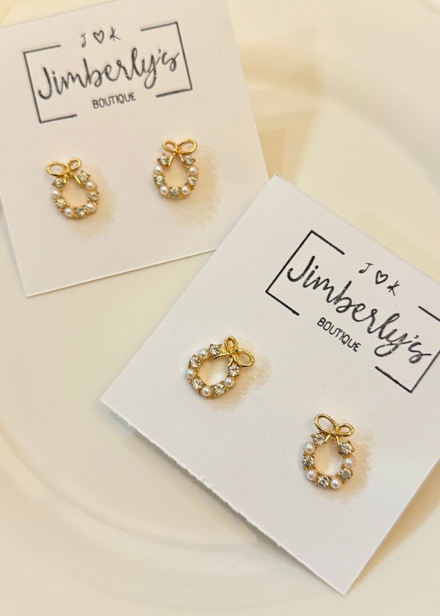 Pearl Bow Garland Earrings - earrings - Jimberly's Boutique - Olive Branch - Mississippi