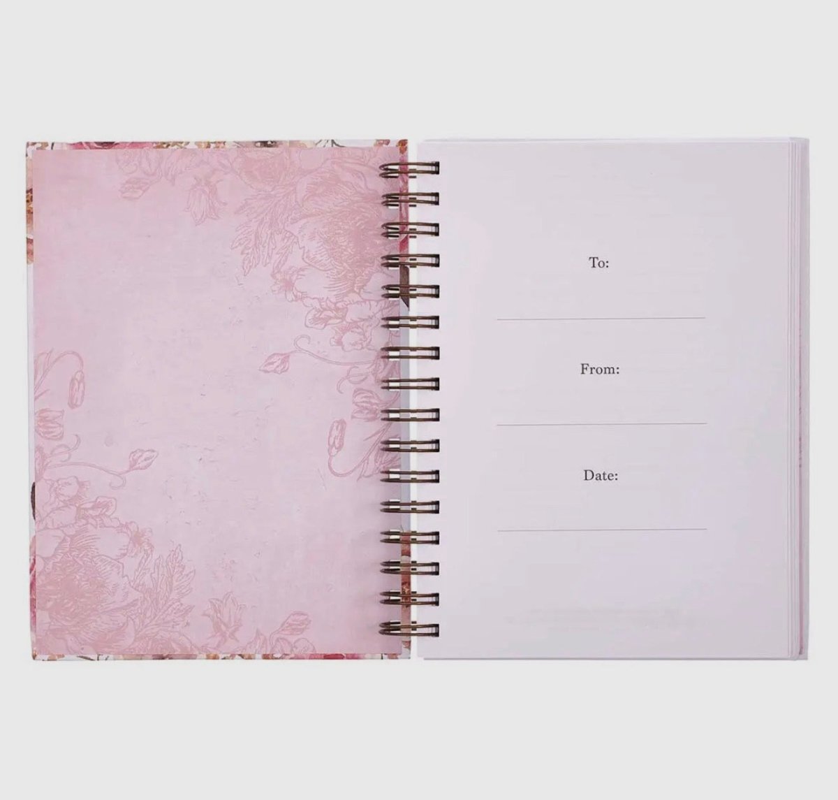 Pink Floral All Things Mat 19:26 Wirebound Journal w/Elastic - journal - Jimberly's Boutique - Olive Branch - Mississippi