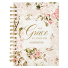 Pink Floral His Grace 2 Cor. 12:9 Wirebound Journal - journal - Jimberly's Boutique - Olive Branch - Mississippi