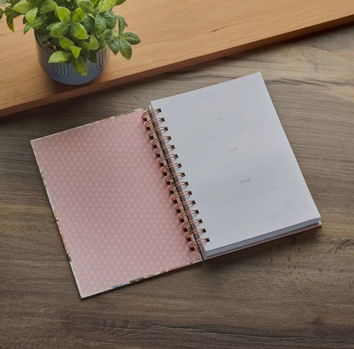 Pink Floral Strength & Dignity Prov. 31:25 Wirebound Journal - journal - Jimberly's Boutique - Olive Branch - Mississippi