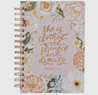 Pink Floral Strength & Dignity Prov. 31:25 Wirebound Journal - journal - Jimberly's Boutique - Olive Branch - Mississippi