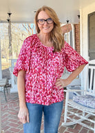Pink Mix Puff Sleeve Top | Umgee - Umgee Top - Jimberly's Boutique - Olive Branch - Mississippi