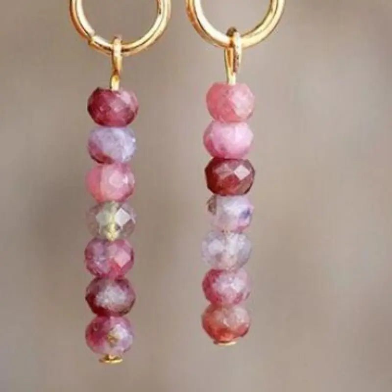 Pink Stone Pendant earrings - earrings - Jimberly's Boutique - Olive Branch - Mississippi