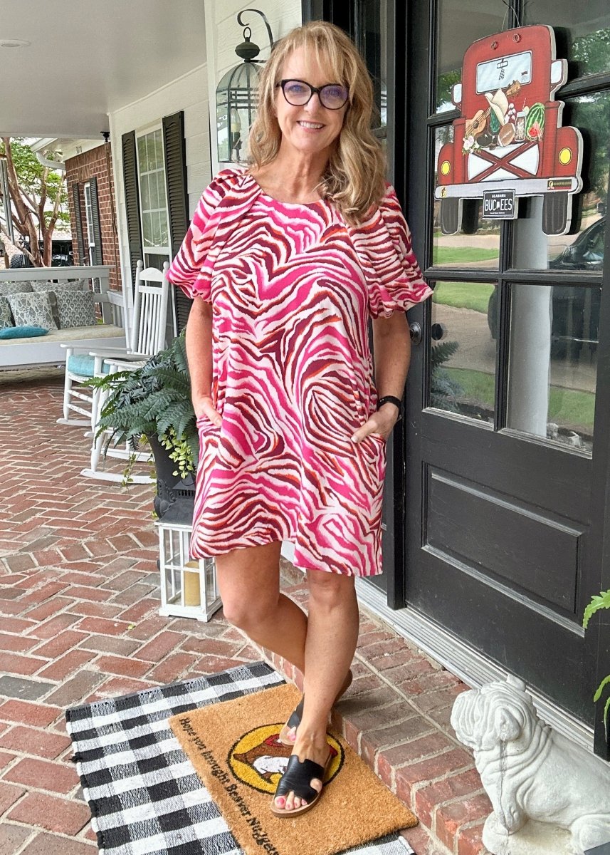Pink Swirl Print Dress | Jodifl - Casual Dress - Jimberly's Boutique - Olive Branch - Mississippi