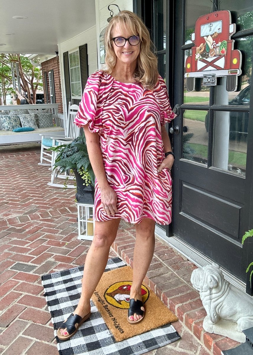 Pink Swirl Print Dress | Jodifl - Casual Dress - Jimberly's Boutique - Olive Branch - Mississippi