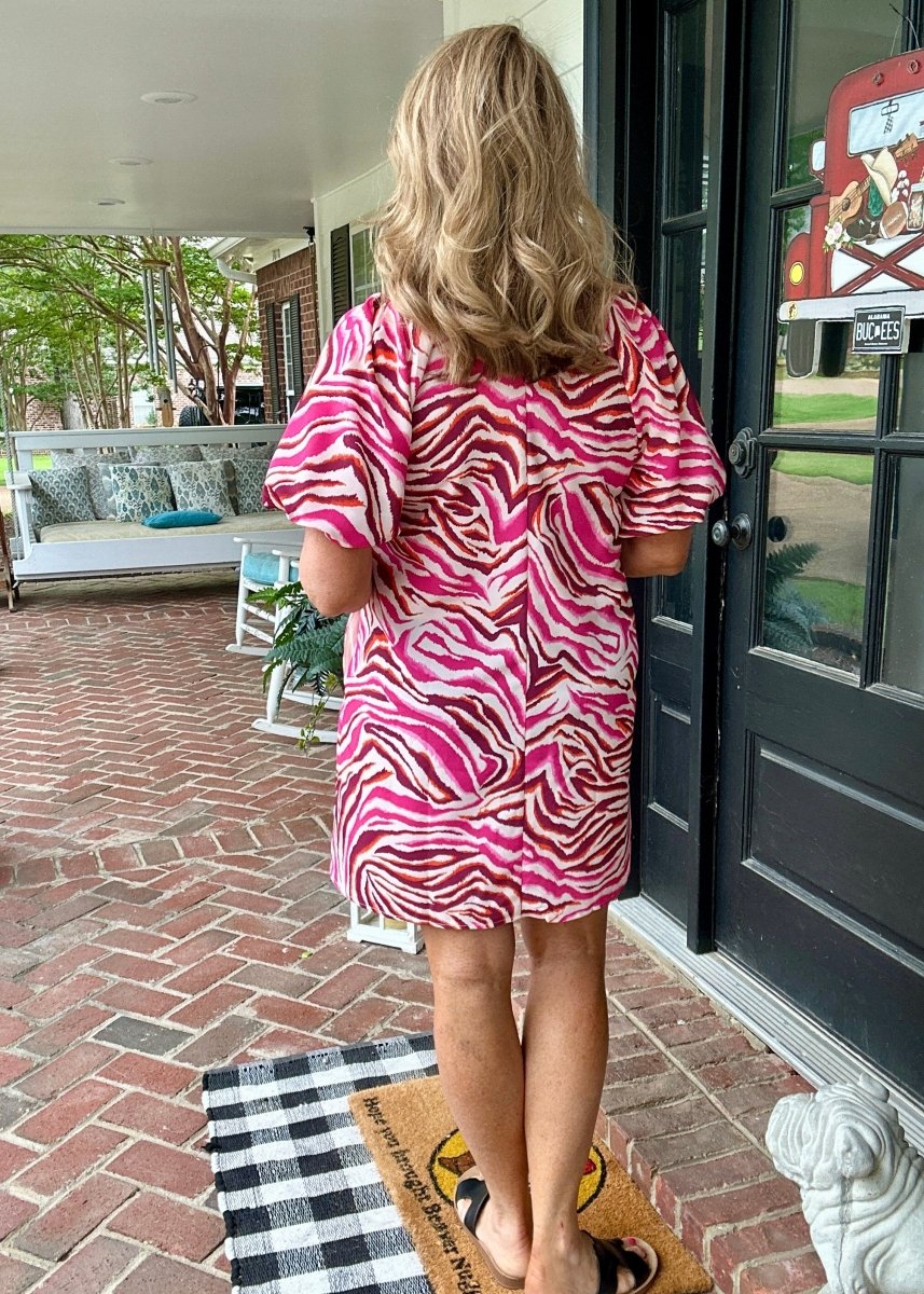 Pink Swirl Print Dress | Jodifl - Casual Dress - Jimberly's Boutique - Olive Branch - Mississippi