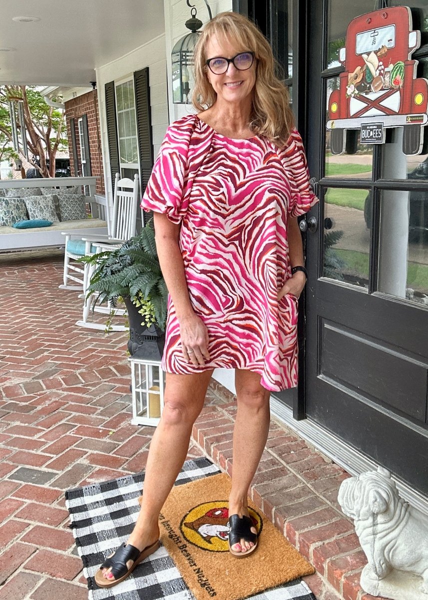 Pink Swirl Print Dress | Jodifl - Casual Dress - Jimberly's Boutique - Olive Branch - Mississippi