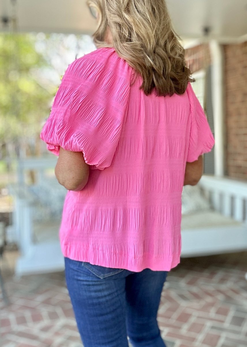 Pink Textured Top | Jodifl - Jodifl Top - Jimberly's Boutique - Olive Branch - Mississippi