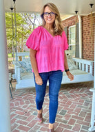 Pink Textured Top | Jodifl - Jodifl Top - Jimberly's Boutique - Olive Branch - Mississippi