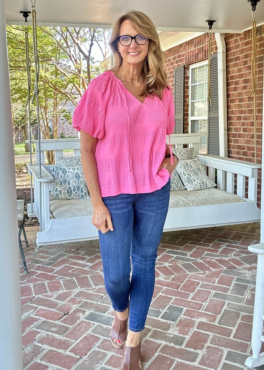 Pink Textured Top | Jodifl - Jodifl Top - Jimberly's Boutique - Olive Branch - Mississippi