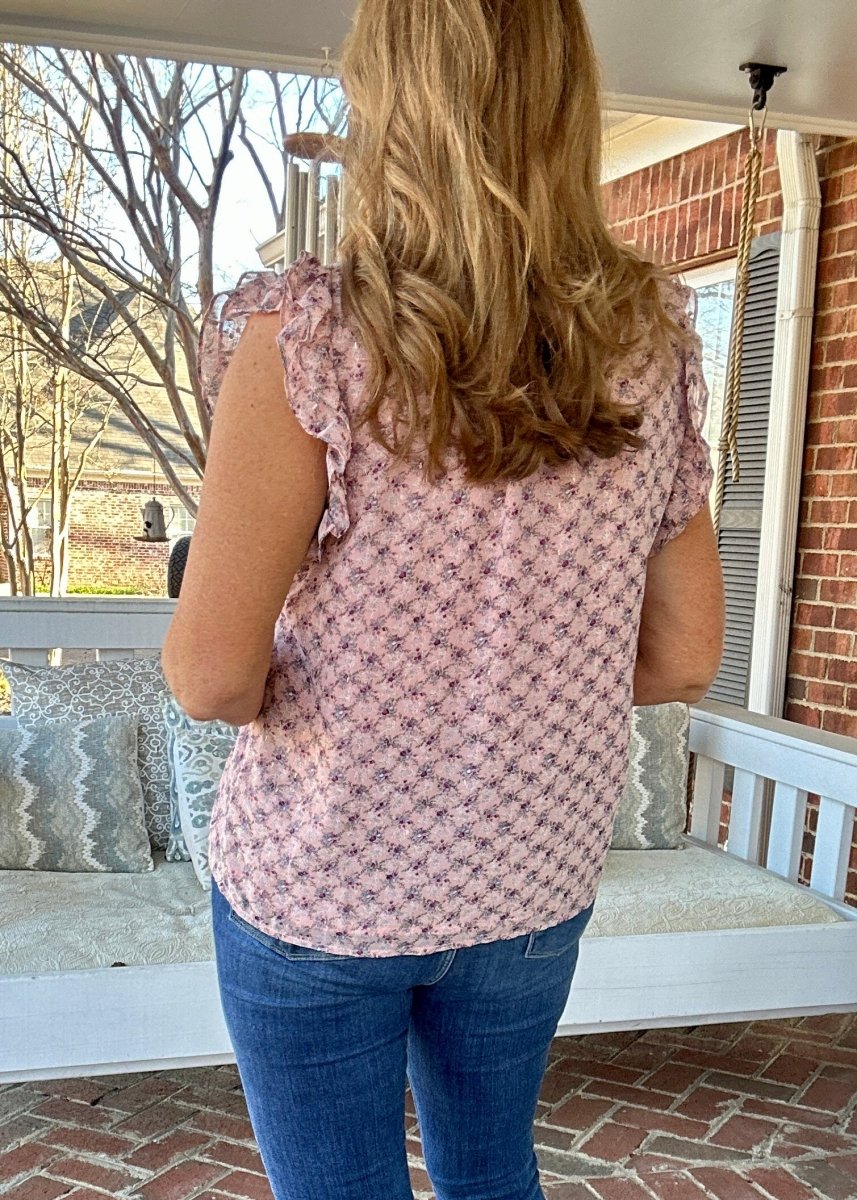 Pink Vintage Florals Top - top - Jimberly's Boutique - Olive Branch - Mississippi