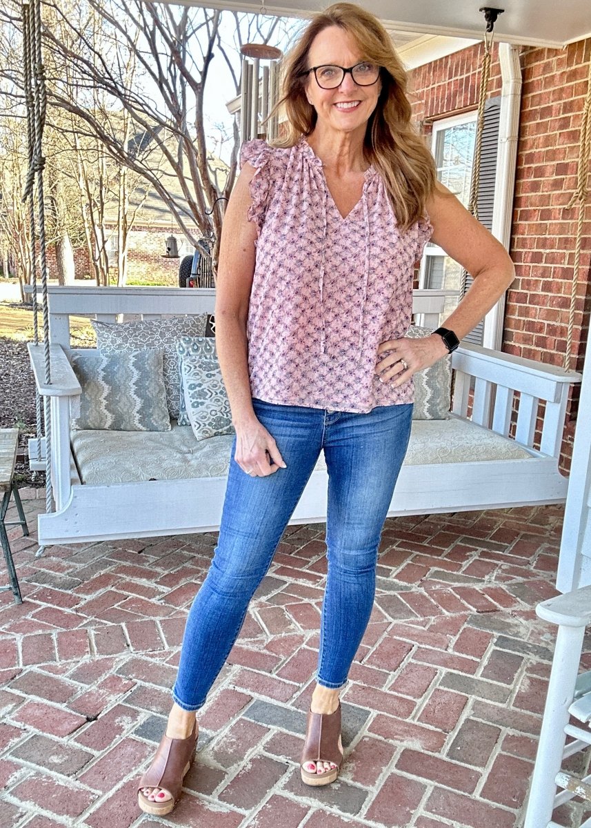 Pink Vintage Florals Top - top - Jimberly's Boutique - Olive Branch - Mississippi