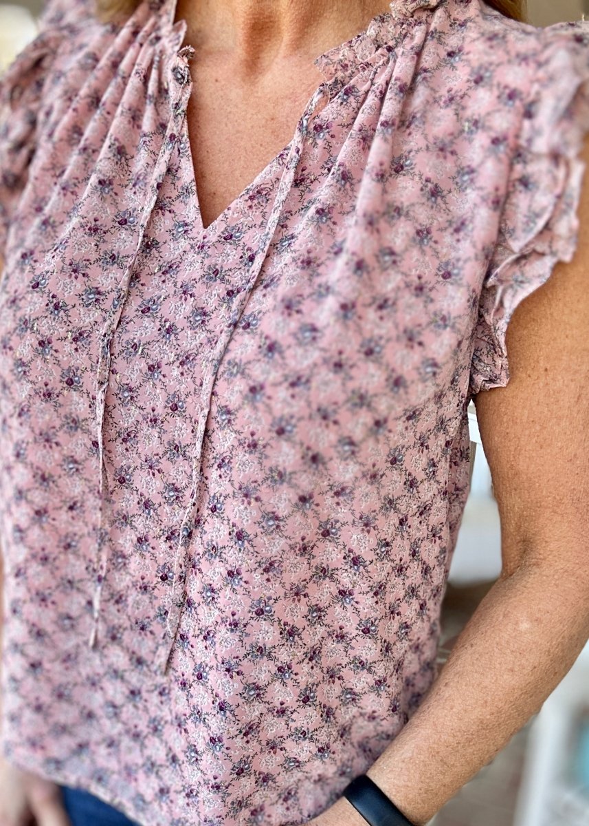 Pink Vintage Florals Top - top - Jimberly's Boutique - Olive Branch - Mississippi