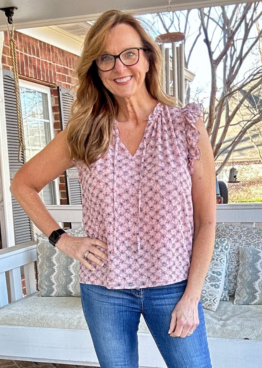 Pink Vintage Florals Top - top - Jimberly's Boutique - Olive Branch - Mississippi
