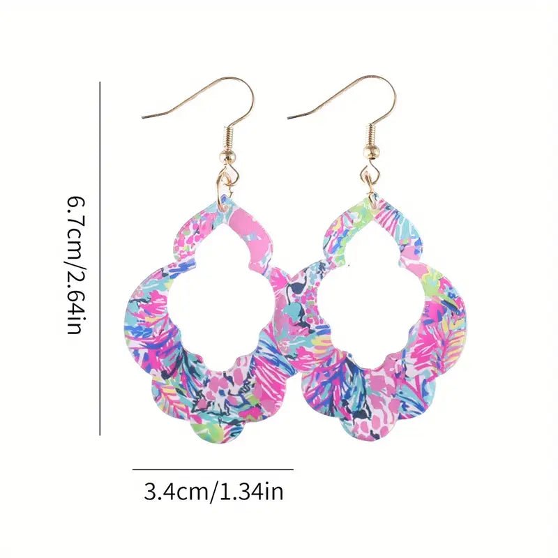 Pink/Purple Boho Dangle Earrings - Earrings - Jimberly's Boutique - Olive Branch - Mississippi