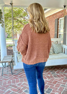 POL Mock Neck Sweater - Burnt Topaz - sweater - Jimberly's Boutique - Olive Branch - Mississippi