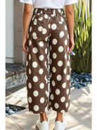 Polka Dot Ankle Jeans - Brown - Jimberly's Boutique-Olive Branch-Mississippi
