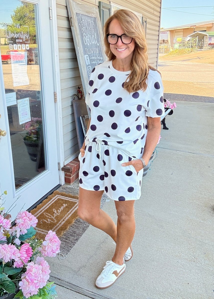 Polka Dot Shorts Set - Black - Jimberly's Boutique - Olive Branch - Mississippi