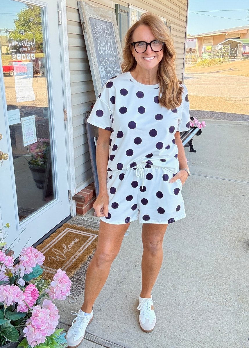 Polka Dot Shorts Set - Black - Jimberly's Boutique - Olive Branch - Mississippi