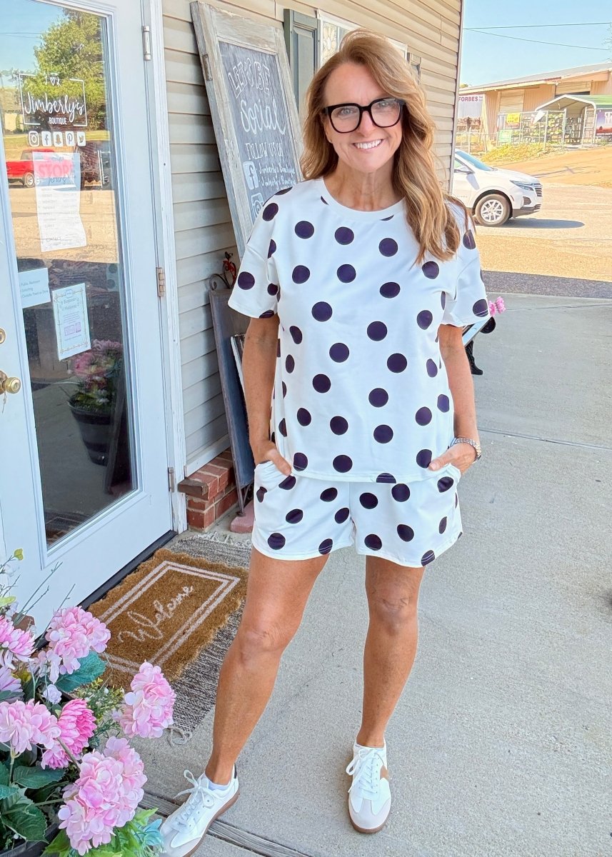Polka Dot Shorts Set - Black - Jimberly's Boutique - Olive Branch - Mississippi