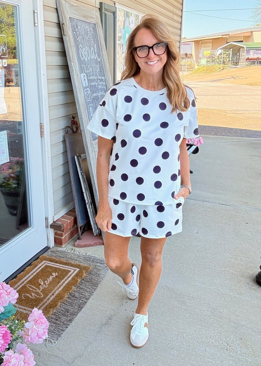 Polka Dot Shorts Set - Black - Jimberly's Boutique - Olive Branch - Mississippi