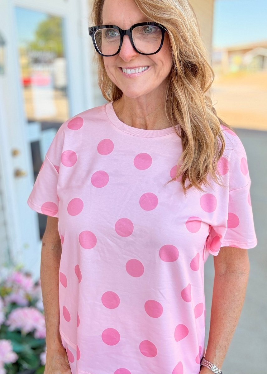 Polka Dot Shorts Set - Pink - Shorts set - Jimberly's Boutique - Olive Branch - Mississippi