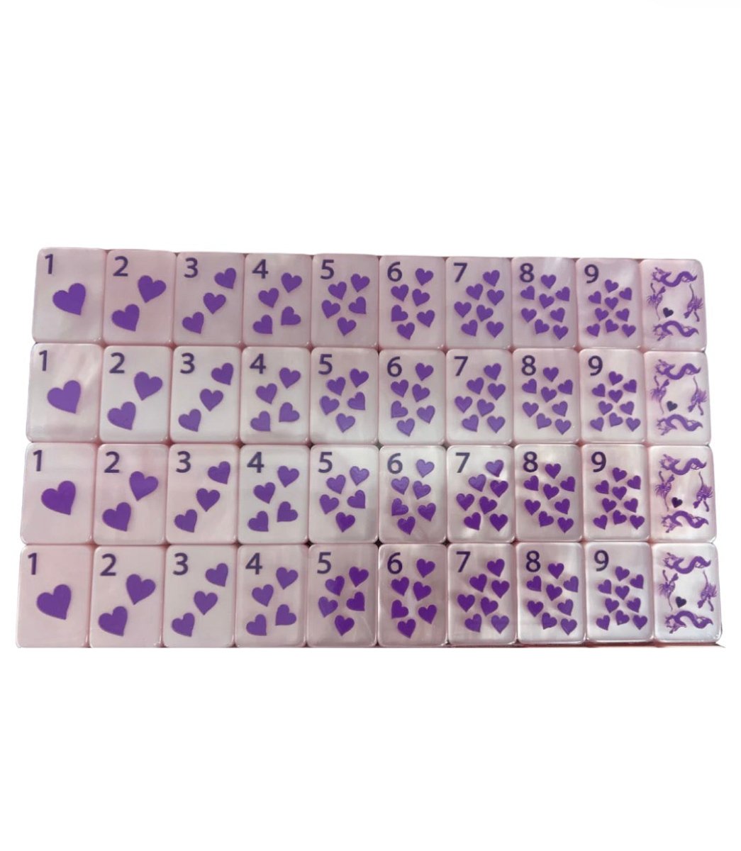 Pop Diva Cotton Candy Pink Pearl Mahjong Tiles | Bespoke - Mahjong Tiles -Jimberly's Boutique-Olive Branch-Mississippi