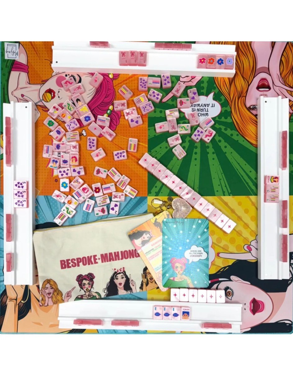Pop Diva Cotton Candy Pink Pearl Mahjong Tiles | Bespoke - Mahjong Tiles -Jimberly's Boutique-Olive Branch-Mississippi