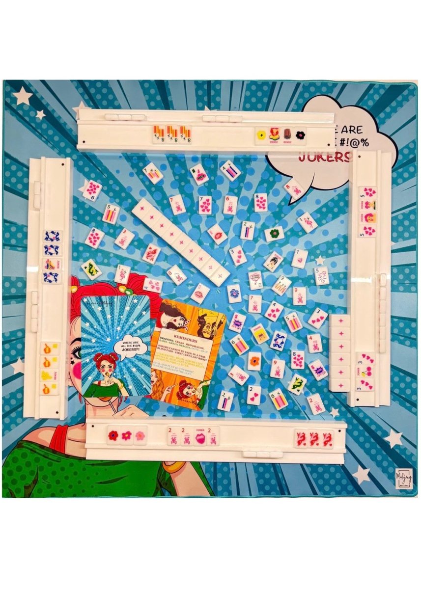 Pop Divas Bright White Mahjong Tiles | Bespoke - Mahjong Tiles -Jimberly's Boutique-Olive Branch-Mississippi