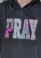 PRAY Appliqué French Terry Hooded Pullover - Black - Casual Sweatshirt - Jimberly's Boutique - Olive Branch - Mississippi