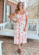 Pretty in Pink Floral Midi Dress - dress - Jimberly's Boutique - Olive Branch - Mississippi