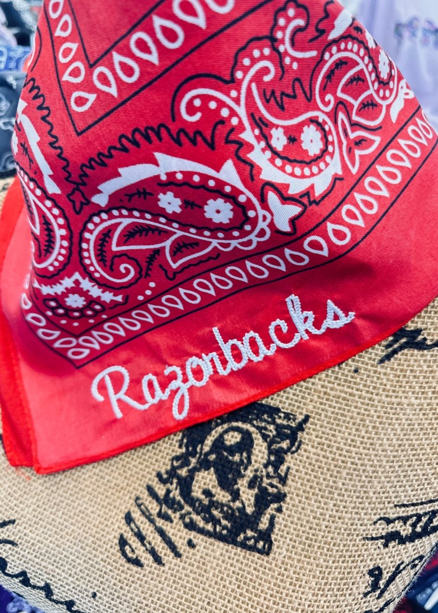 Razorbacks Embroidered Bandana - accessories - Jimberly's Boutique - Olive Branch - Mississippi
