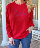 Rebels Embroidered Basic Sweater - sweater - Jimberly's Boutique - Olive Branch - Mississippi