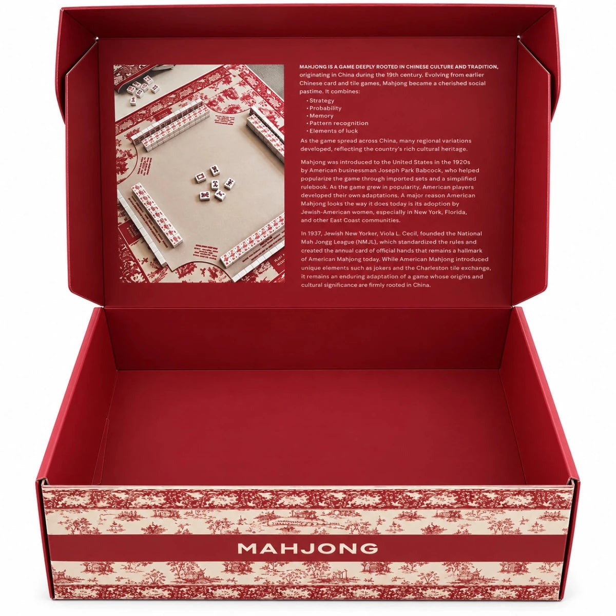 Red Chinoiserie Mahjong Set - Mahjong set -Jimberly's Boutique-Olive Branch-Mississippi