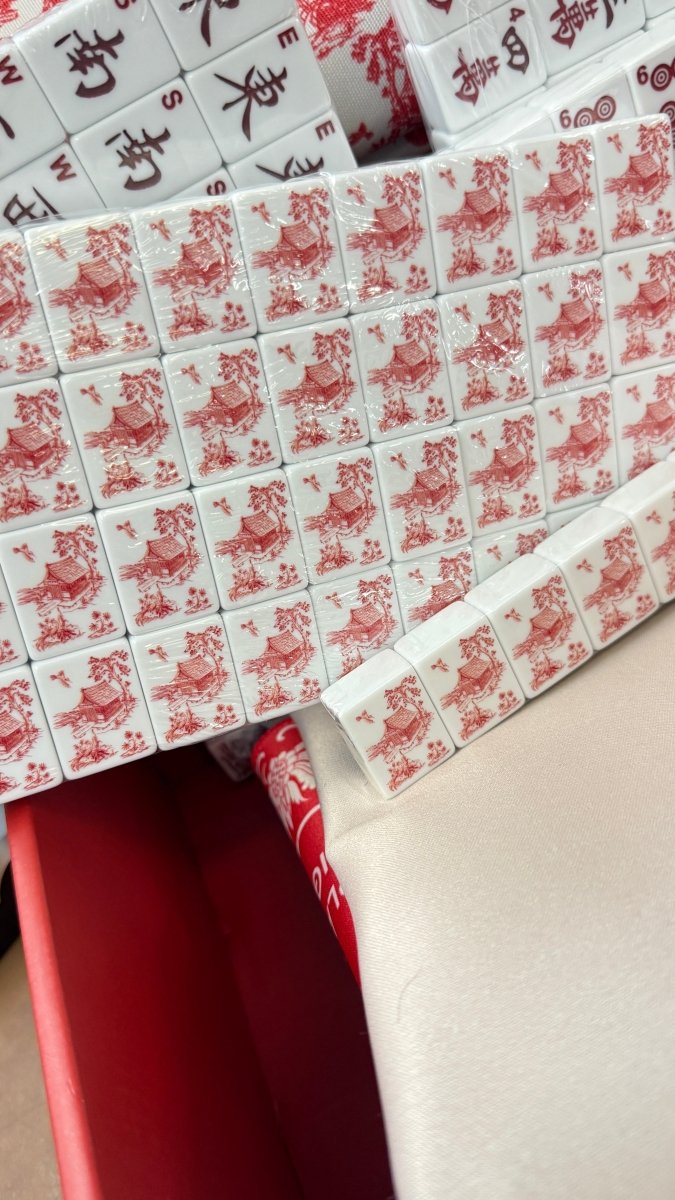 Red Chinoiserie Mahjong Set - Mahjong set -Jimberly's Boutique-Olive Branch-Mississippi