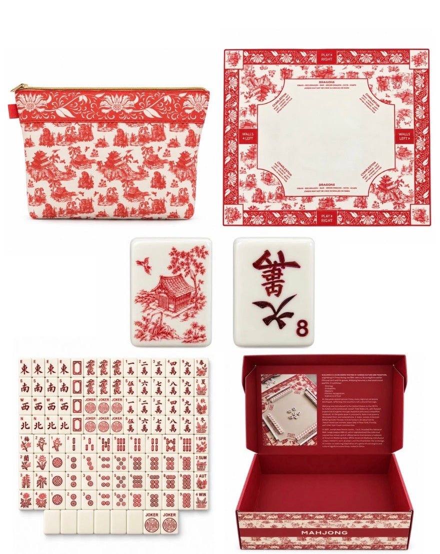Red Chinoiserie Mahjong Set - Mahjong set -Jimberly's Boutique-Olive Branch-Mississippi
