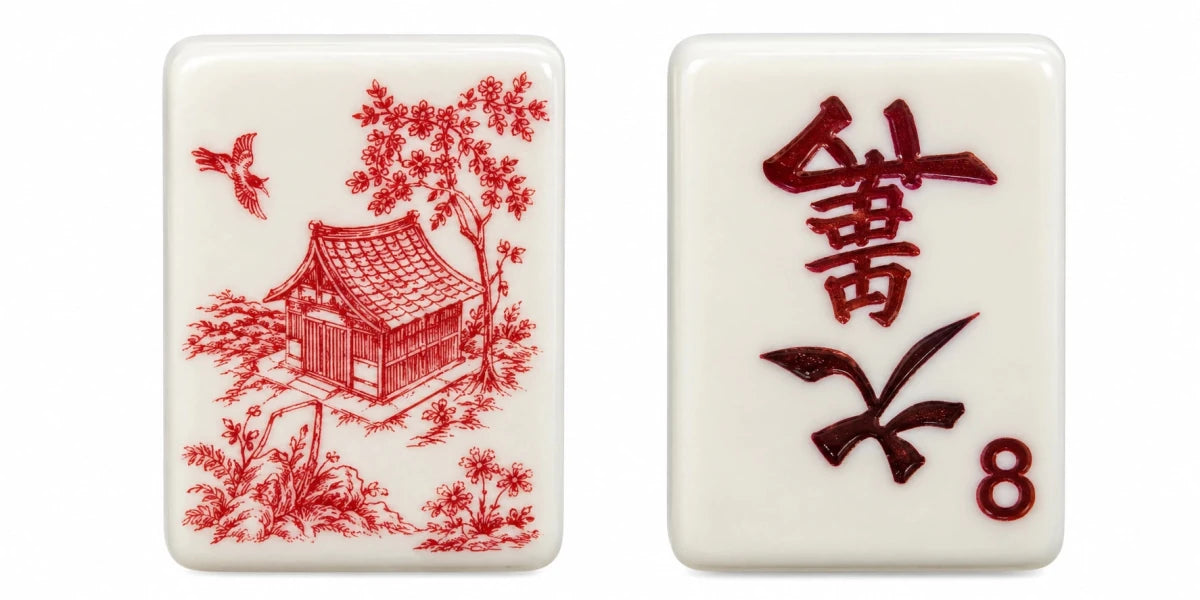 Red Chinoiserie Mahjong Set - Mahjong set -Jimberly's Boutique-Olive Branch-Mississippi