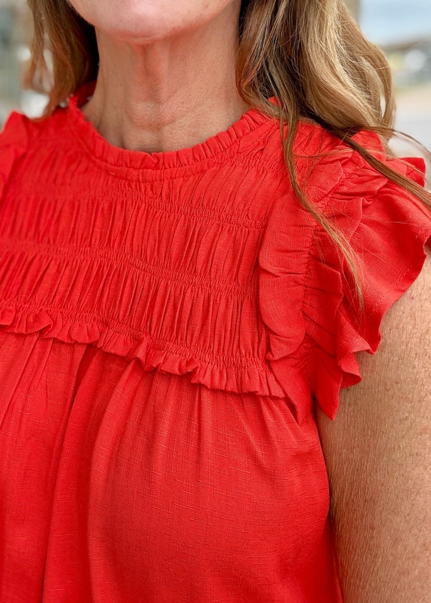 Red Hot Top | Umgee - Umgee Top - Jimberly's Boutique - Olive Branch - Mississippi