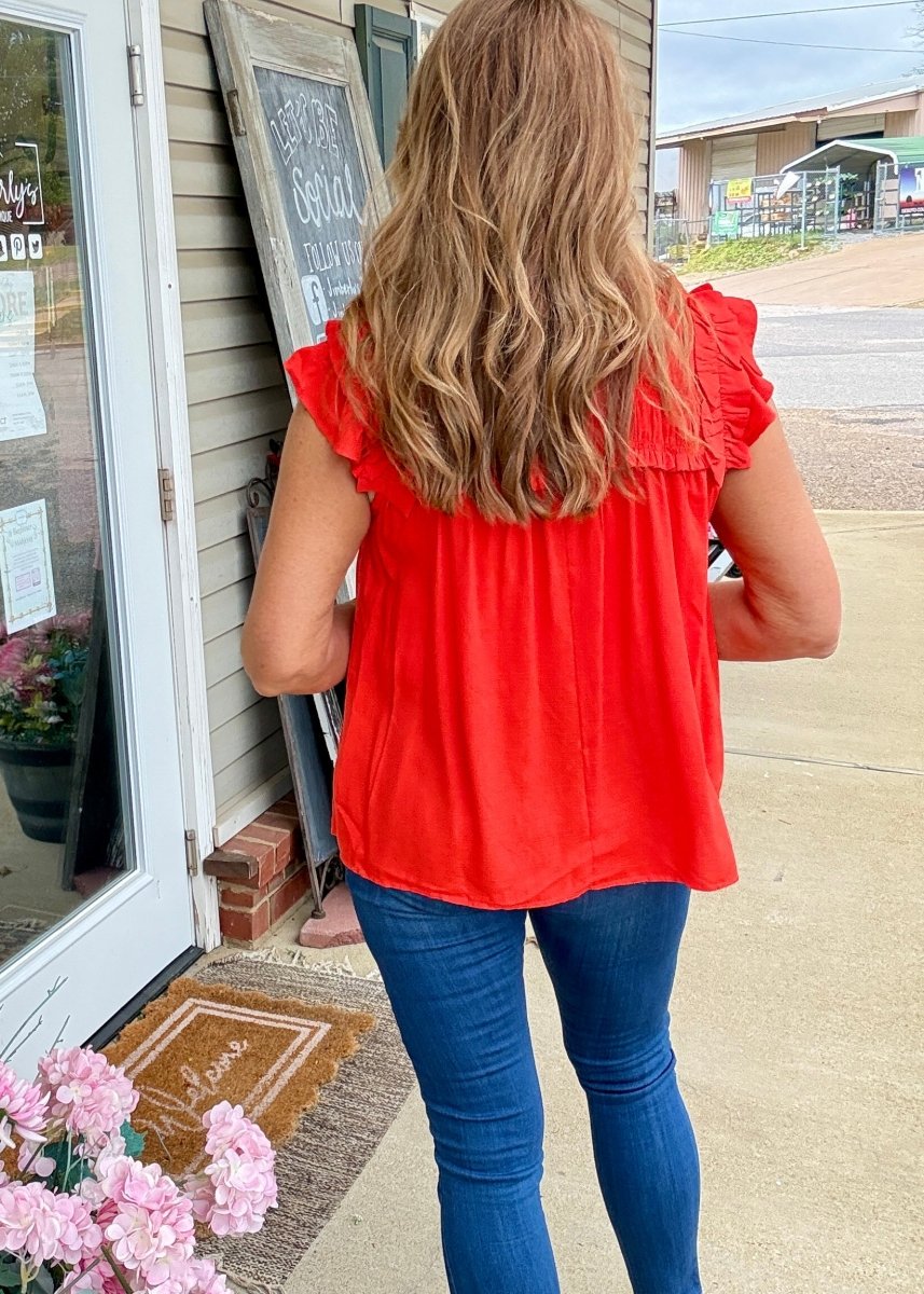 Red Hot Top | Umgee - Umgee Top - Jimberly's Boutique - Olive Branch - Mississippi