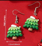 Resin Christmas Tree/Santa Hat Dangle Earrings - Earrings - Jimberly's Boutique - Olive Branch - Mississippi