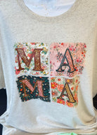 Retro Boho Mama | Faux Sequin | Graphic Tee - Bella Canvas Graphic Tee -Jimberly's Boutique-Olive Branch-Mississippi